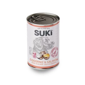 Lata de Suki de codorniz y salmón