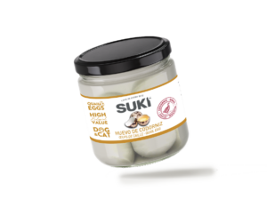 Suki bote de huevos de codorniz