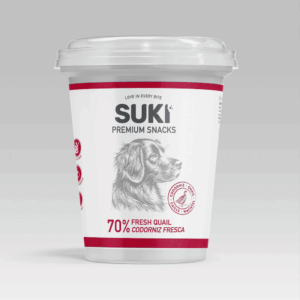 Palitos de codorniz naturales para perros de la marca Suki 300 gramos