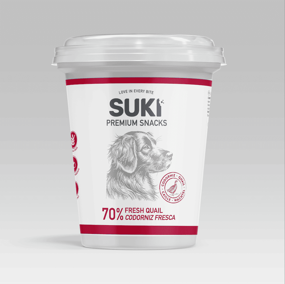 Palitos de codorniz naturales para perros de la marca Suki 300 gramos