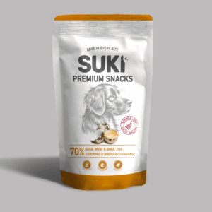 Snack de codorniz con huevo para perros de la marca Suki en formato de 120 gramos